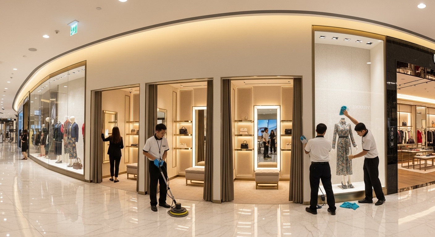 Retail store cleaning service