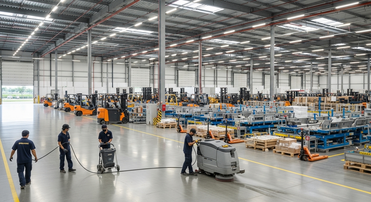 Industrial warehouse cleaning service