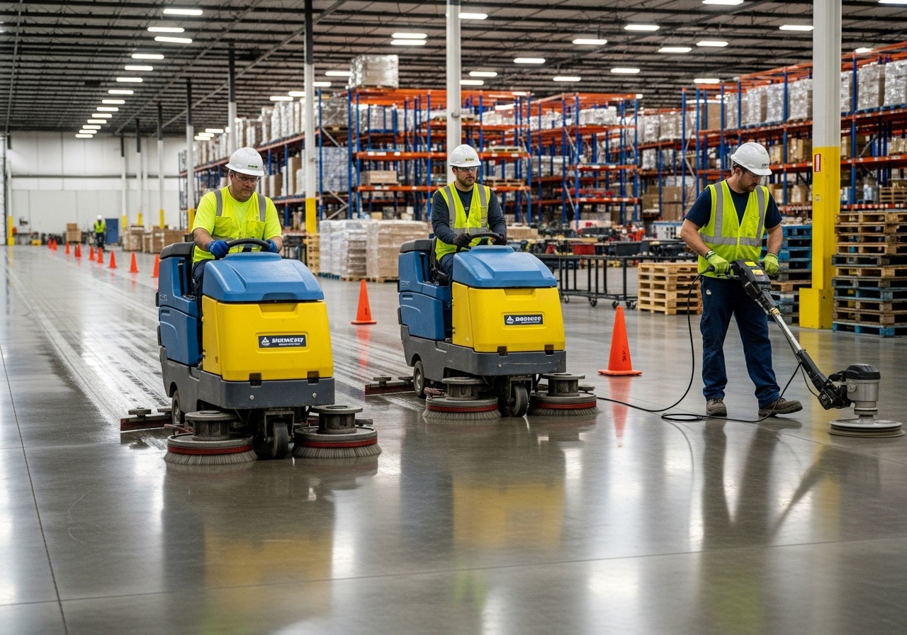 Industrial floor cleaning equipment