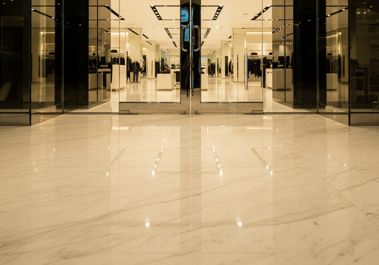 Clean store entrance